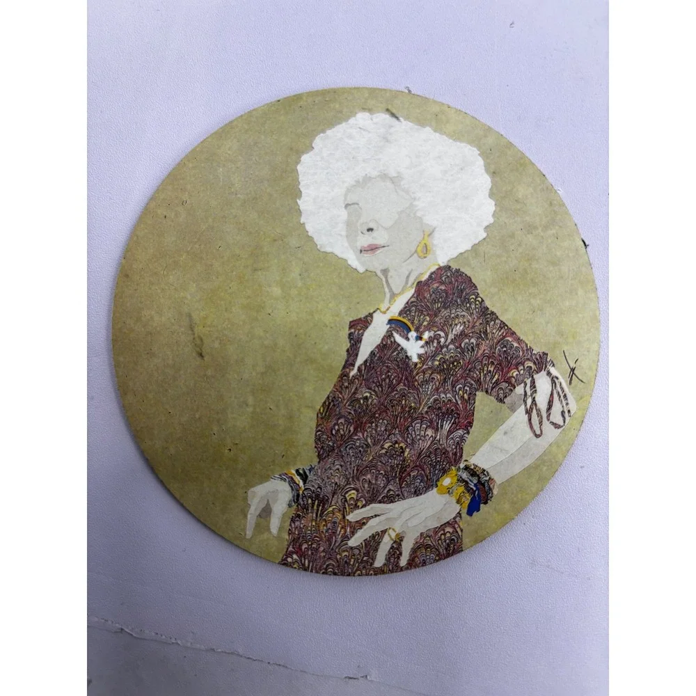 Thompson Madrid Artist Esteban Coaster Set 4pc Spanish Icons‎ Collage Art Boxed